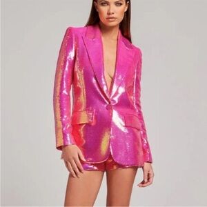 Hot Pink Sequin Blazer + Short
Set Small/XS